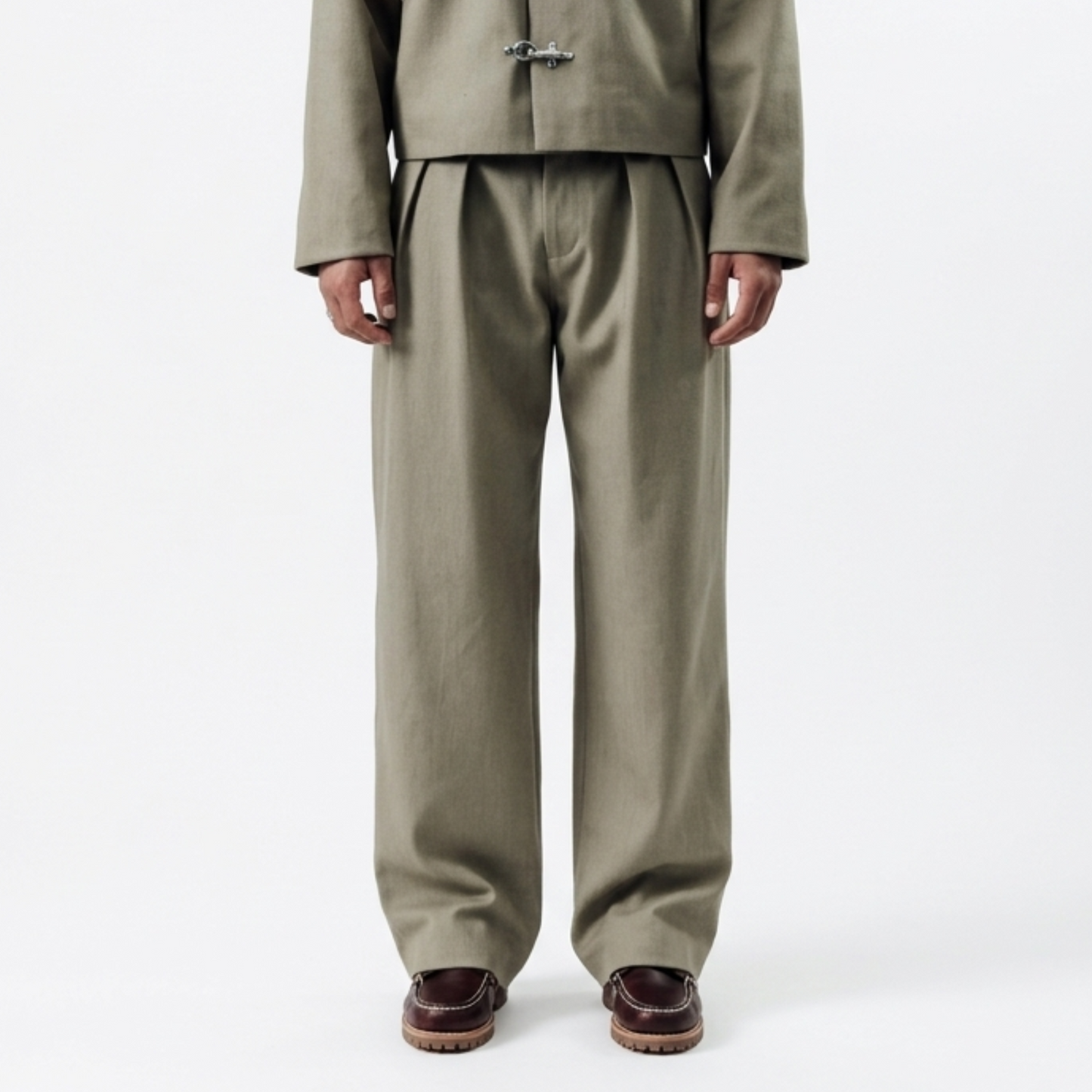 ALP x Two Islands Wide Trousers Khaki